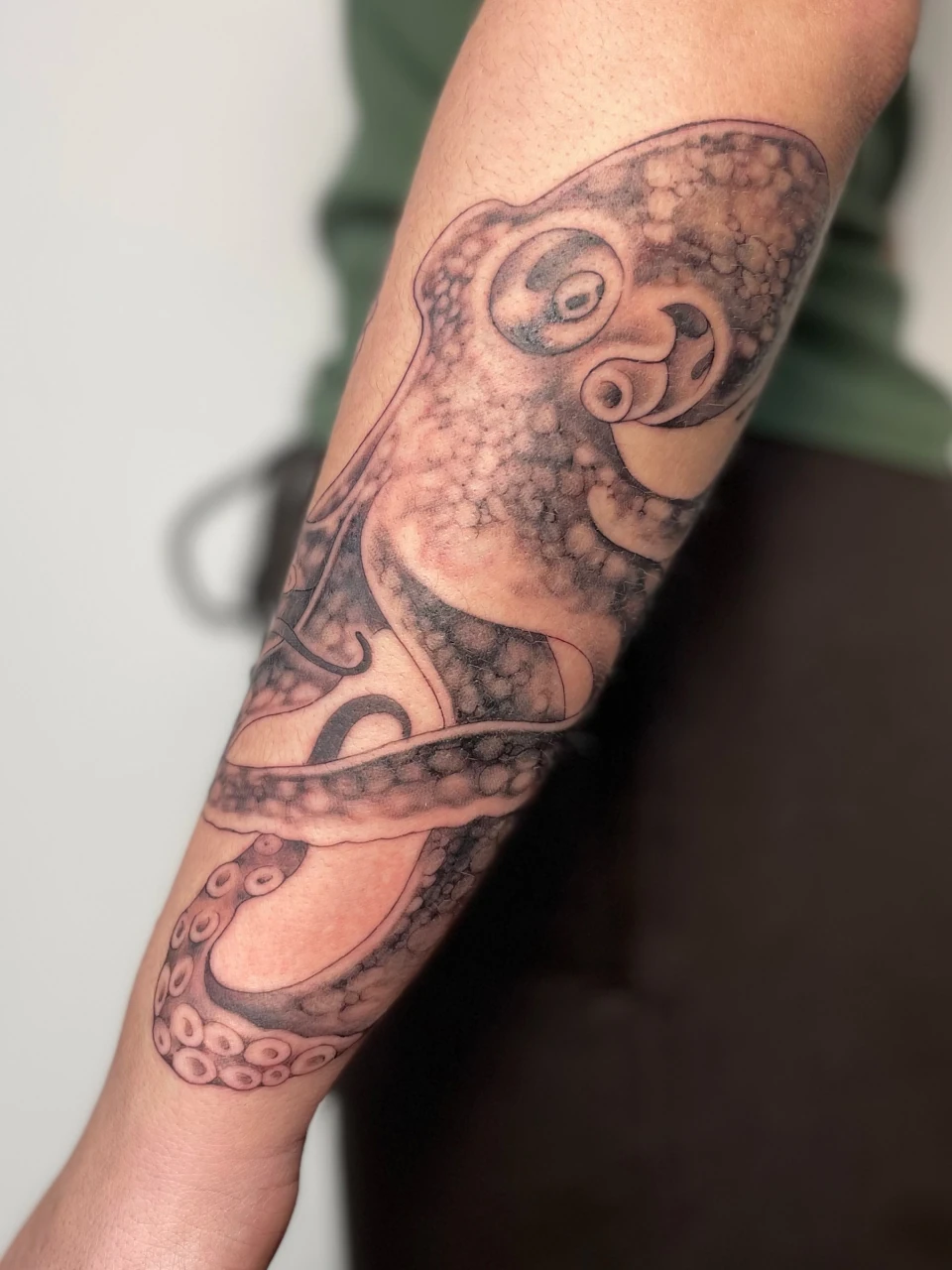 octopus tattoo on forearm